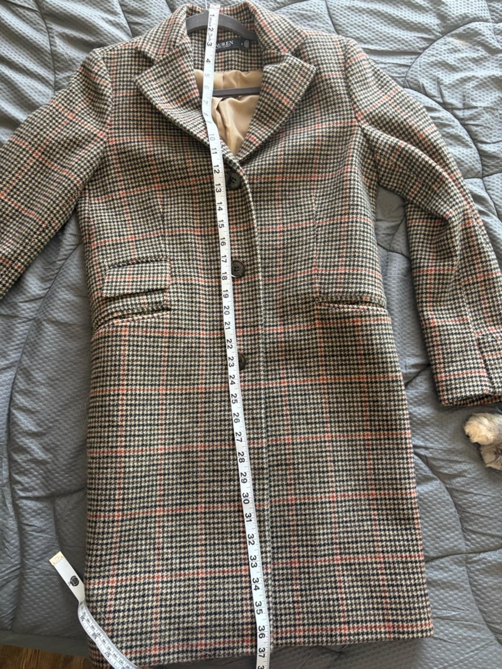 Lauren Ralph Lauren plaid Pea coat size 2 - Picture 14 of 15